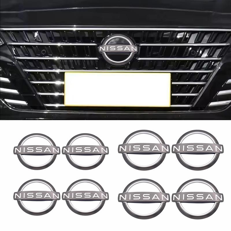  CHUQAZ1 For Nissan J11 X Trail Note Juke Sentra Patrol Micra Leaf Car Front Bonnet Grill Rear Trunk Emblem Logo Cover Replacement Badge
