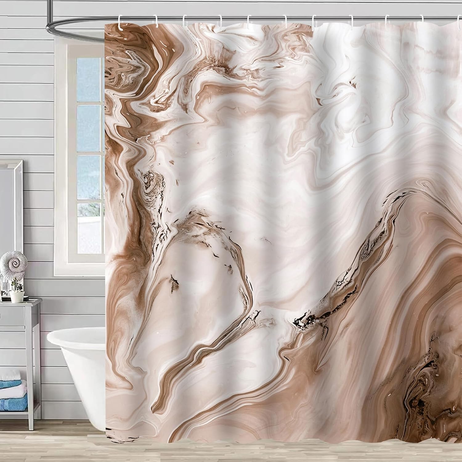 

Teal Marble Shower Curtain Turquoise Aqua Modern Abstract Art Shower Curtains for Bathroom Waterproof Polyester Fabric Bathroom 120x180cm