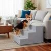 Hund- und Katzentreppe - - 4 Stufen - hochdichter Schaumstoff - abnehmbarer Bezug - rutschfeste Basis