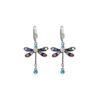 Colorful Dragonfly High-End Retro Earrings with European American Design