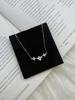 Sterling Silver Gardenia Flower Necklace for Women - Elegant Light Luxury Clavicle Chain with Fresh Floral Design.