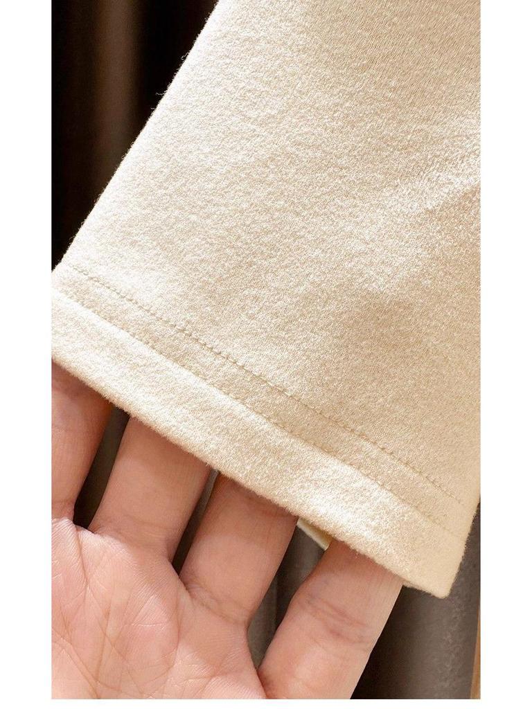 2026 Women's Double-Sided Slim-Fit Half-High Collar Base Layer Top, Thickened, Short-Sleeved, High-End Feel.