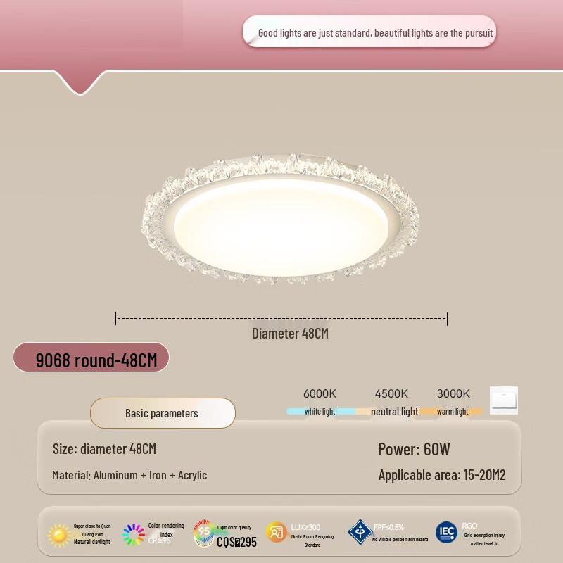 Xuanyong Cream Style Round LED Ceiling Light
