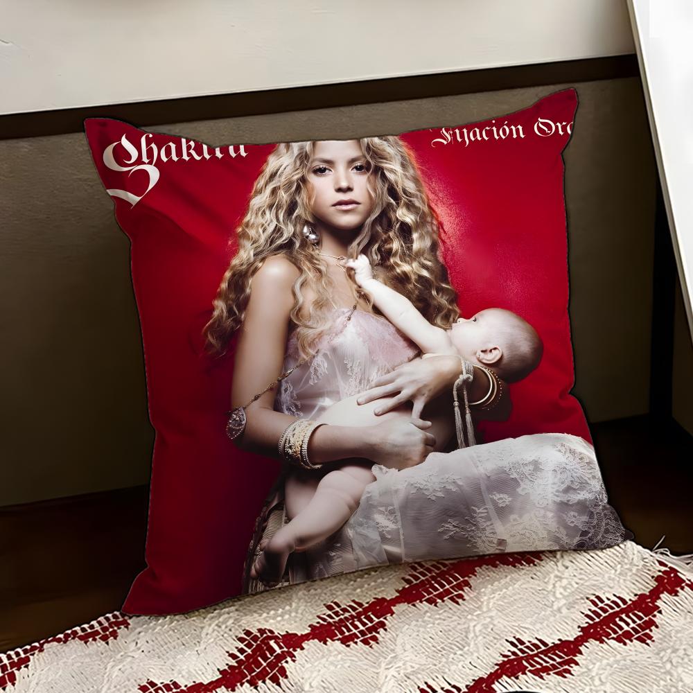 

Singer SShakira Cushion Cover Reversible Soft Durable Pillow Cover Home Car MultiScene Use for Daily Comfort 30X30cm