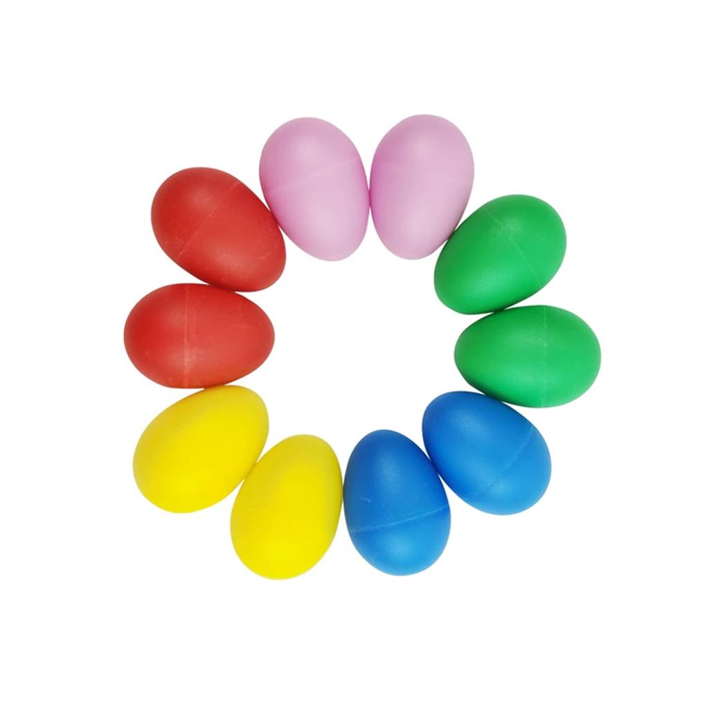 A Colorful Collection of 5 Colors A Set of 10 Egg Shakers In 5 Vibrant Colors That Will Catch Attention and Provide Fun for Color Sorting and