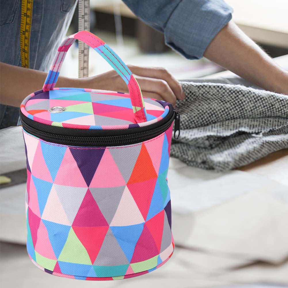 

Сумка для хранения вязаных вещей Сумка для инструментов Шерстяной свитер Кладовая для вязания крючком(Круглый S разных цветов)