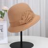 2025 Autumn and Winter New Hat Women's French Woolen Fisherman Hat Retro Elegant Dome Hat Versatile Basin Hat Felt Hat