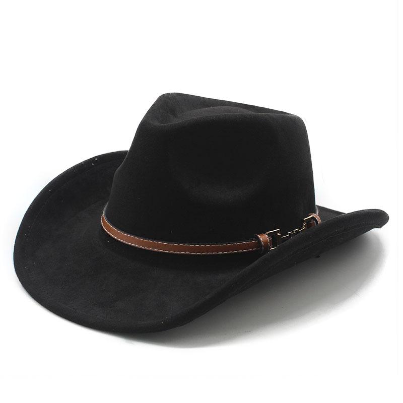 Vintage Belt Western Cowboy Hat For Men And Women, Tibetan Suede Jazz Hat, Top Hat