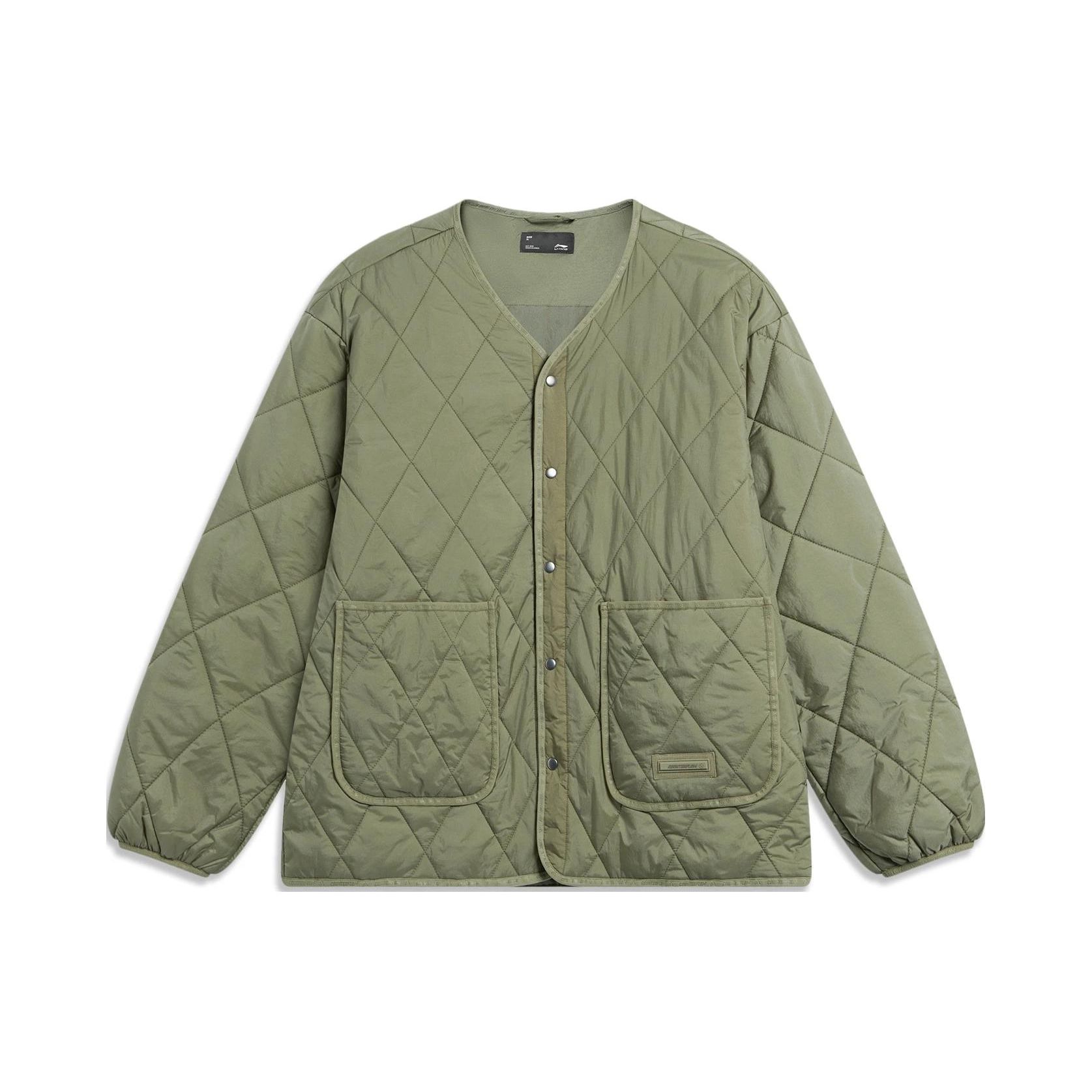 Li-Ning Unisex CBA Basketball Series Lined Varsity Jacket Dark Green AJMT243-2 XL