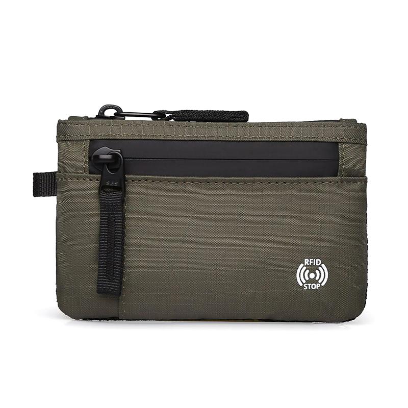 Rfid Credit Card Holder Men'S Short Wallet Zipper Coin Bag X-Pac Mini Travel Wallet Male Tactical Purse Coin Purse