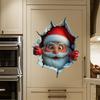 1Pcs Christmas Santa Wall Stickers Pvc Waterproof Sticker Door Window Wall Decals Diy Peel Sticker Home Living Room Party Decor