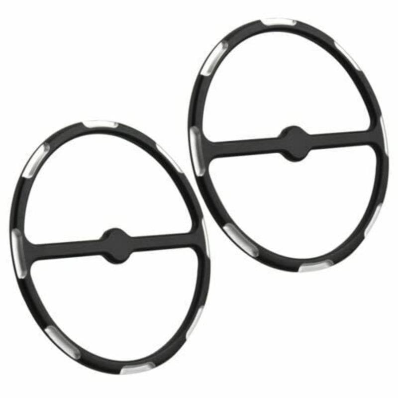 3Pcs Front Fairing Stereo Speaker Grill Trim Ring for Harley Touring Glide Ultra Classic 1996-2013 Gauge Bezel Instrument Board