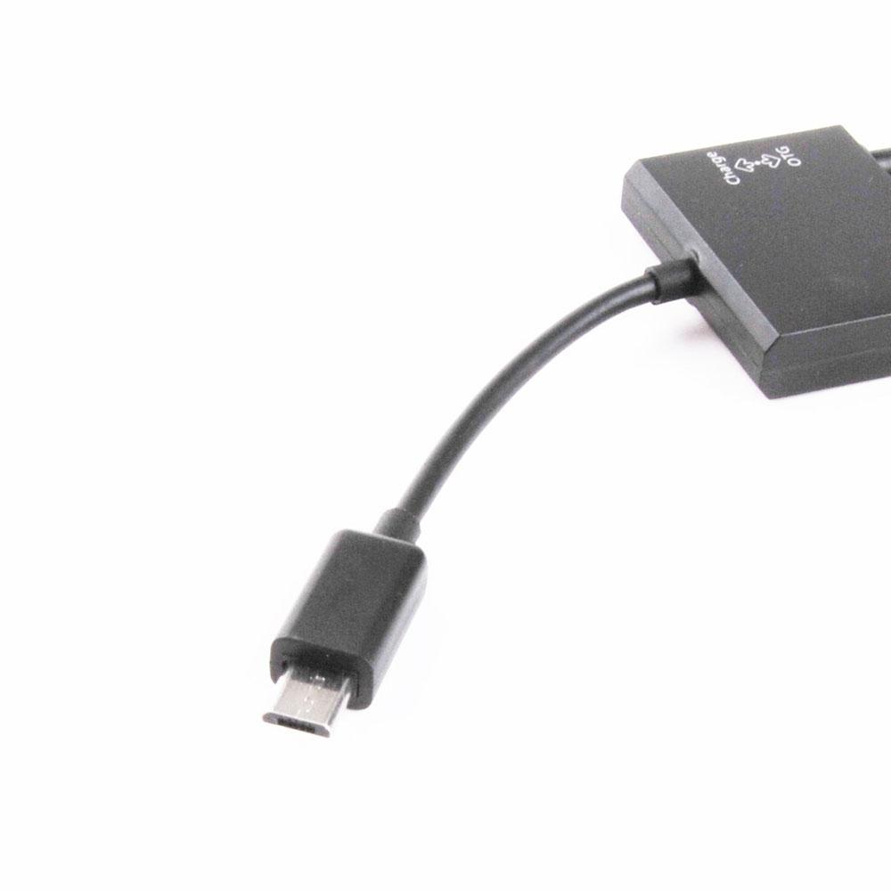 Heißer 4-Port Micro USB Typ-C Power OTG Extender Hub Kabel Schwarz Für Android Tablet Smartphone U-Disk Maus Zubehör