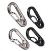 Pair New Keychain Tool Keyring Split Ring Stainless Steel Carabiner Spring Buckle