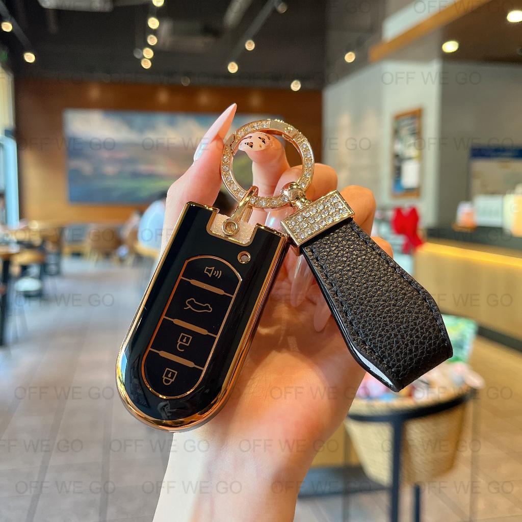 OFF WE GO TPU Car Key For Perodua Myvi Gen3/Bezza/Axia/Aruz Car Key Fob Cover Case with Keychain