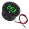 Round Panel Voltage Meter LED Digital Display Car Voltage Gauge Waterproof Voltmeter Volt Detector Tester