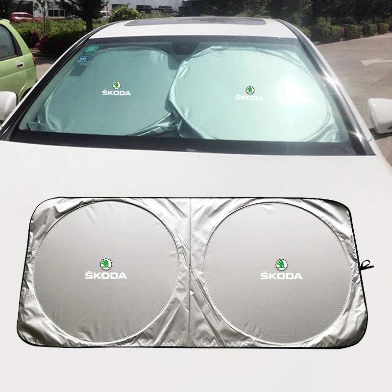 AAAAO1 Osłona przeciwsłoneczna na szybę samochodową Osłona UV do Skoda Octavia Superb Rapid Kodiaq Karoq Fabia Kamiq Roomster Citigo Yeti