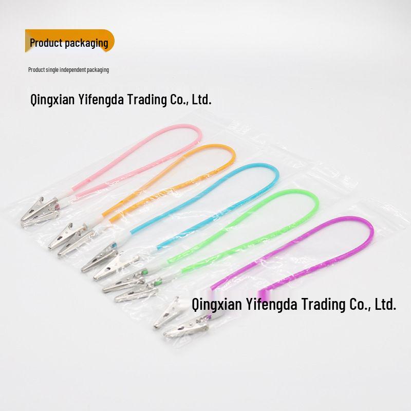 Dental Silicone Bib Clip with Stainless Steel, Double-Ended for Clinics