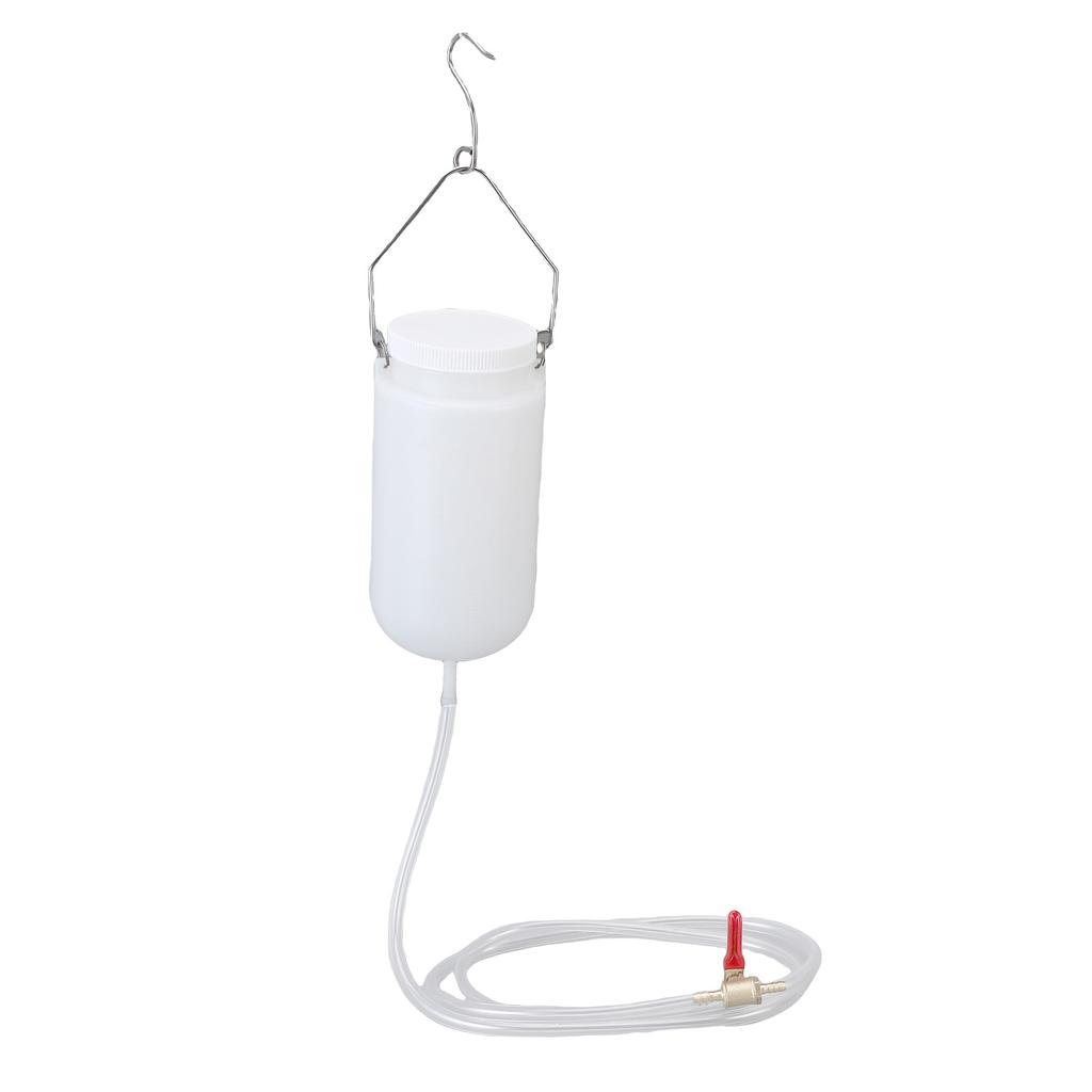 1L Auxiliary Fuel Tank with Fuel Hose and Cut Off Valve Smoother Flow for Long Distance Cycling Traveling