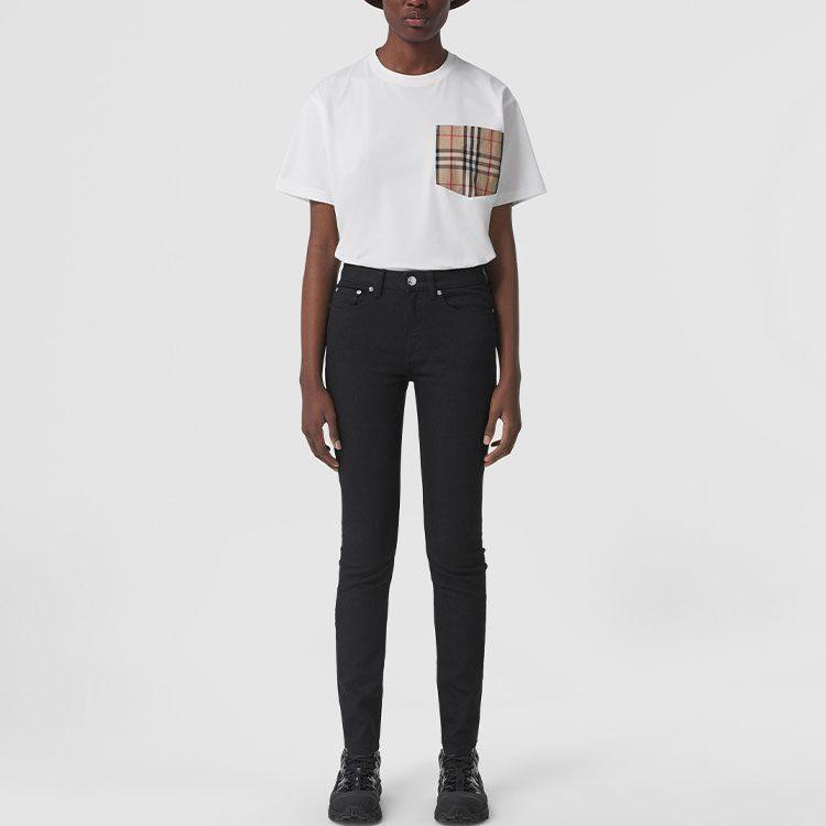 Burberry SS21 T Shirt Women's White Loose Fit 80433861
