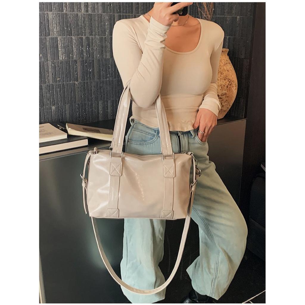 Shoulder Bag Women PU Adjustable Strap Office Daily