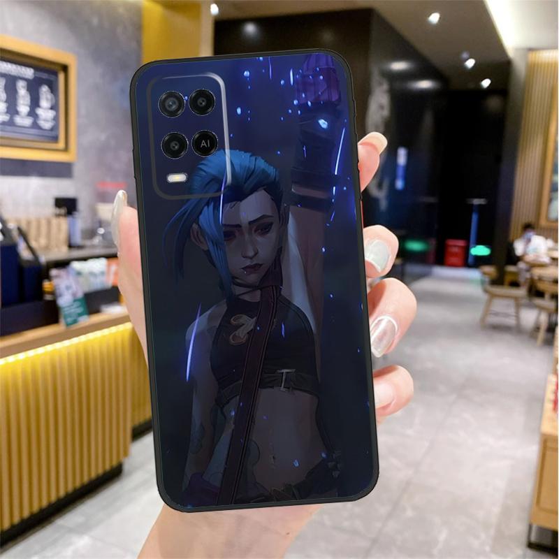 Arcane Jinx Vi Anime Case For OPPO A53 A31 A5 A9 A96 A76 A16 A54 A74 A94 A52 A72 A92 A93 A15 A57 A77 A17 Cover