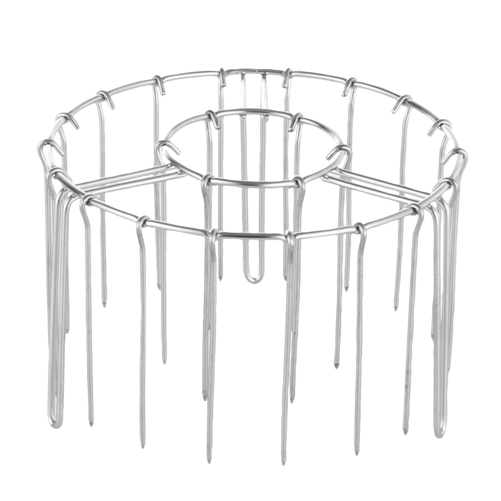 

Stainless Steel Vertical Rib Rack for 48 Ribs Air Fryer Compatible Round Shape Oven Grill Rack Stainless Steel Barbecue Stand One Size