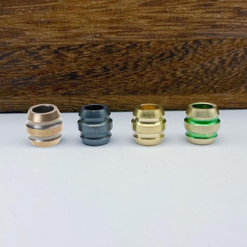 Brass Lanyard Beads Knives EDC Texture Barrel Paracord Bead Bracelet Keychains Handcraft Pendant DIY Outdoor Accessories