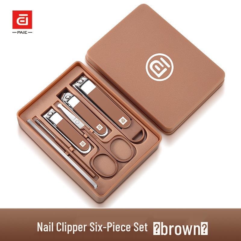 High-End Angled Nail Clipper Set - Anti-Splatter Foot Care Tools (4-6 Pieces)