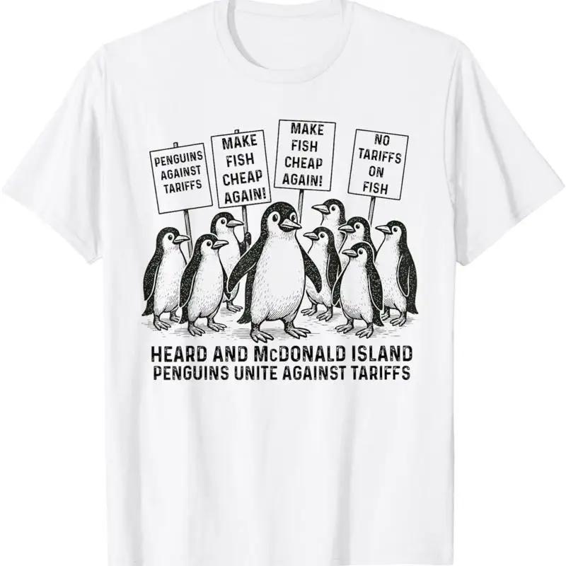 Funny Penguins Against Tariffs Heard Island Penguin Resist T Shirt