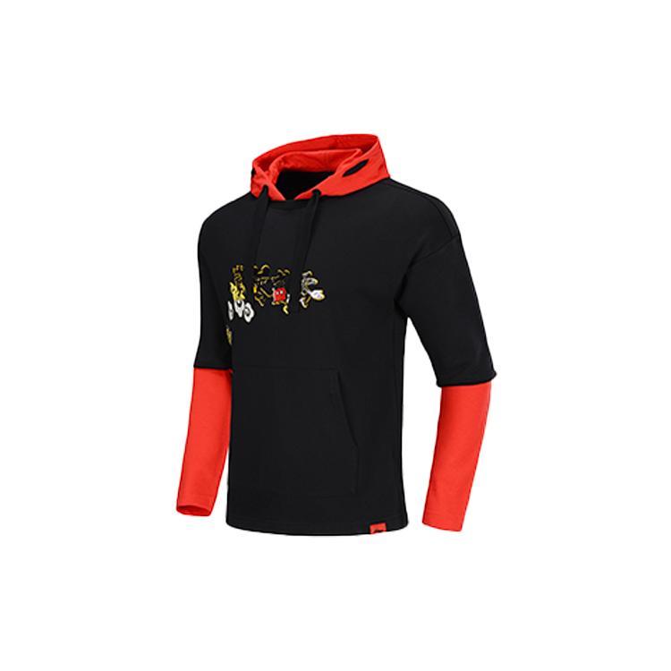 Li Ning X Disney Sweatshirts Men's Black Hooded Moderate Regular AWDQ133-1