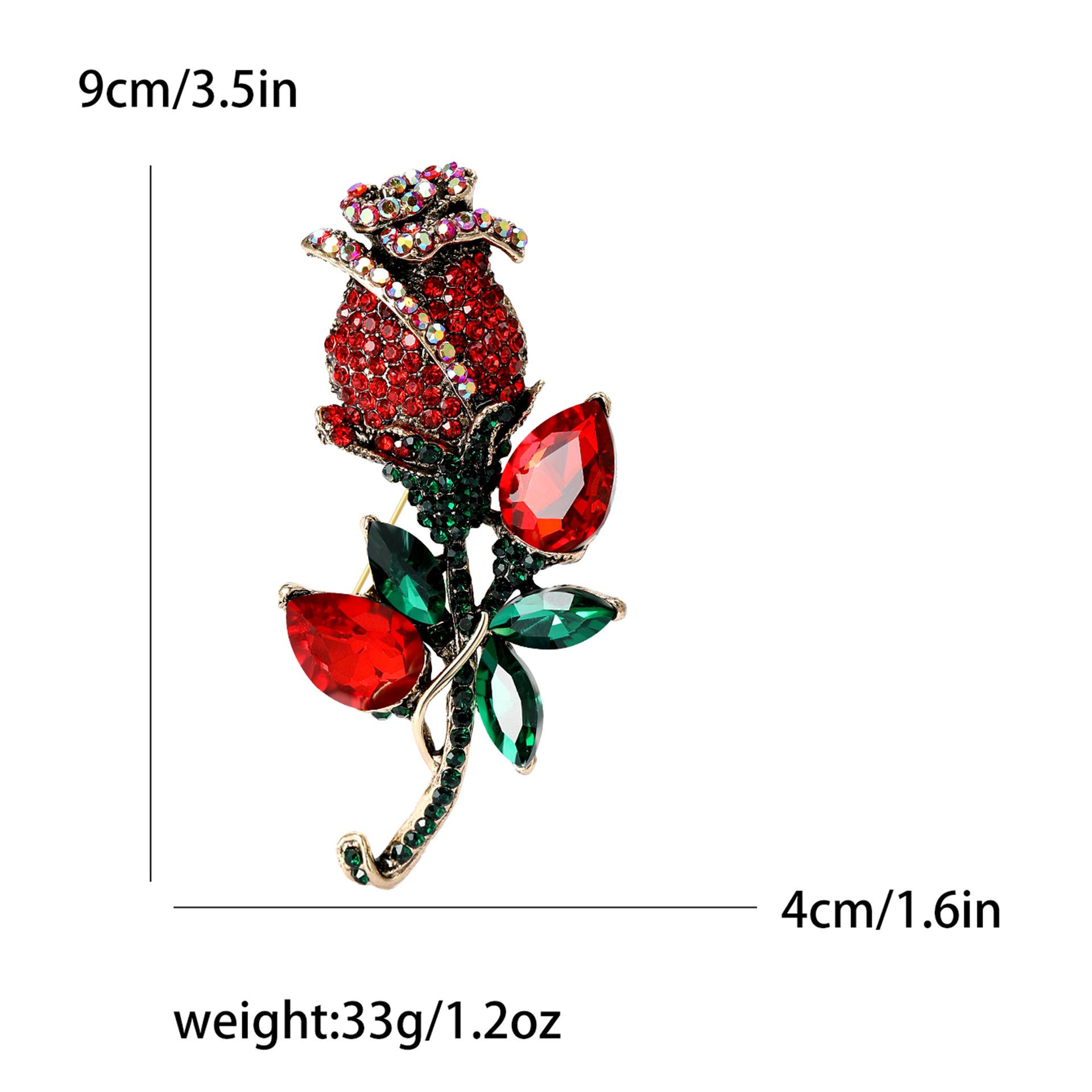 

Модная винтажная брошь-роза со стразами премиум-класса, булавка в виде цветка для женской одежды, аксессуары для корсажа