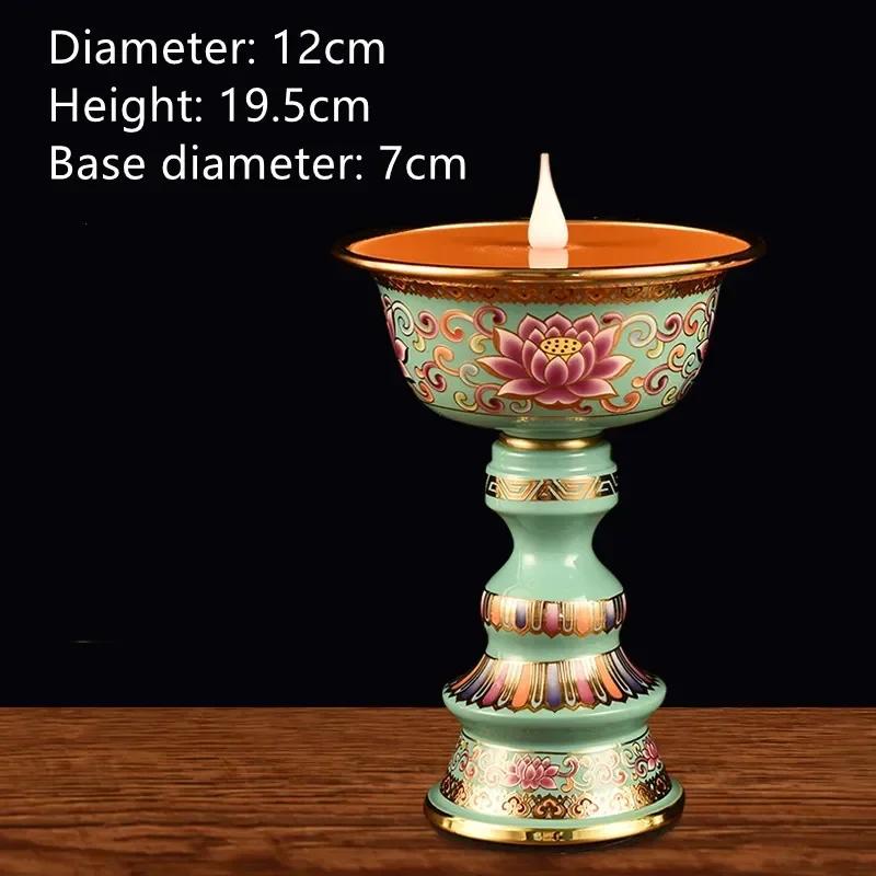

Эмаль Акриловое масло Украшения для дома Буддийские принадлежности Имитация подсвечника Лотос Подсвечник Украшения для гостиной