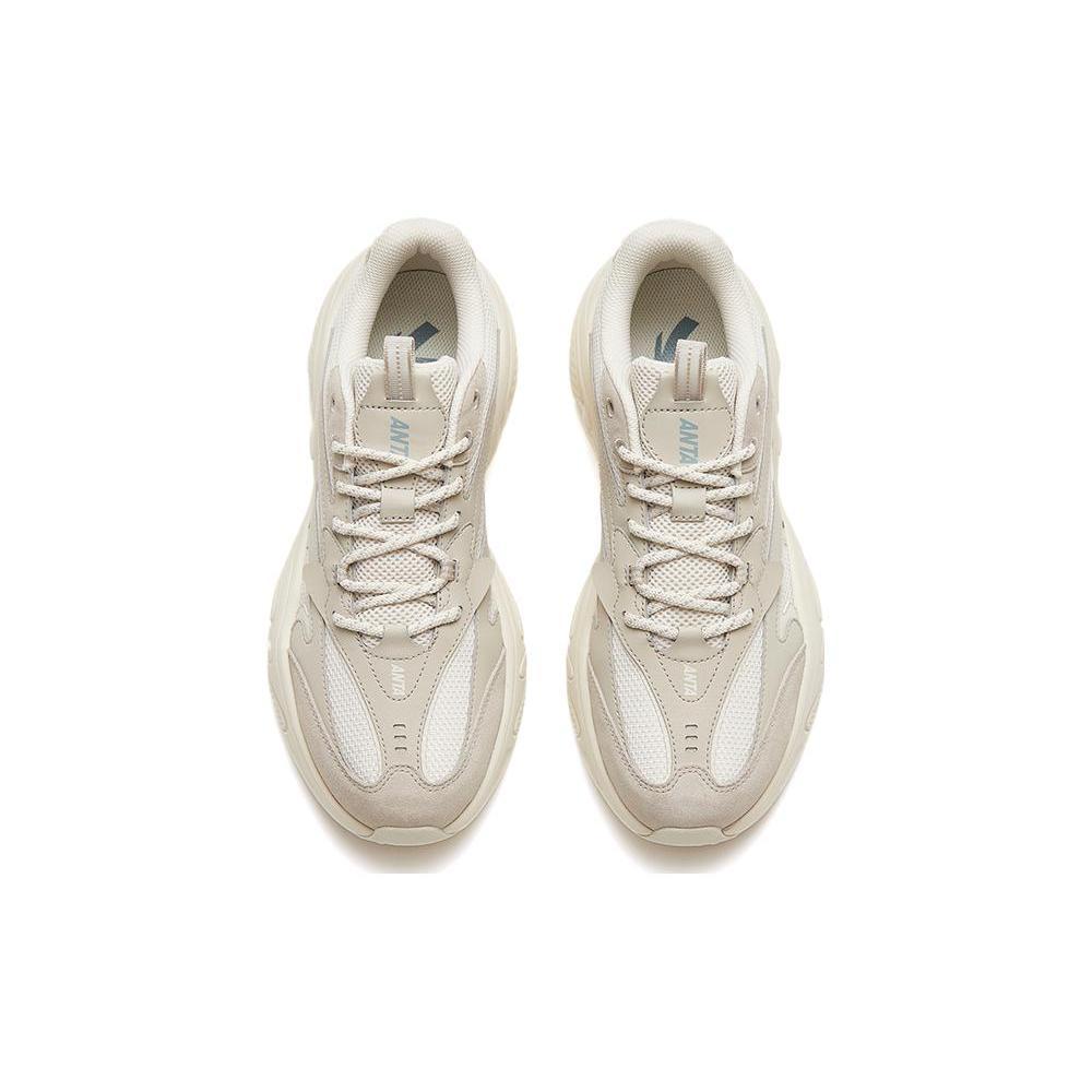 New Anta Life Collection Cushioning Anti Slip And Wear Resistant Low Top Sports Casual Shoes White 912318890-1