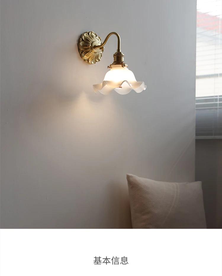 

Дымчато-серые стеклянные светодиодные настенные светильники для домашнего декора гостиной спальни ванной комнаты медные современные бра-лампы