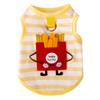 Cat Spring and Summer Thin Breathable Three-dimensional French Fries Backpack Traction Striped Vest Dog Small Dog Pet Clothes