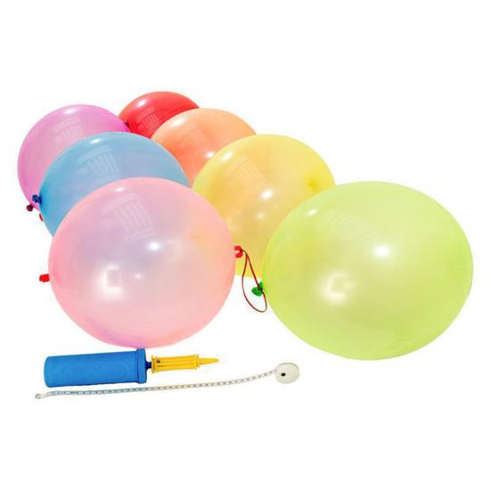 50 Stück Schlagballon mit Gummiband Hohe Elastizität Große Menge Geruchlos Koordination