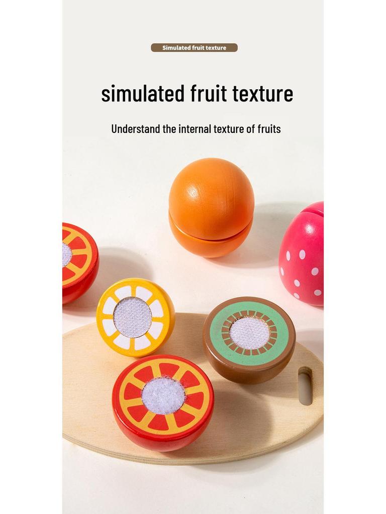 Wooden Fruit & Veggie Cutting Set for Kids' Kitchen Role Play
