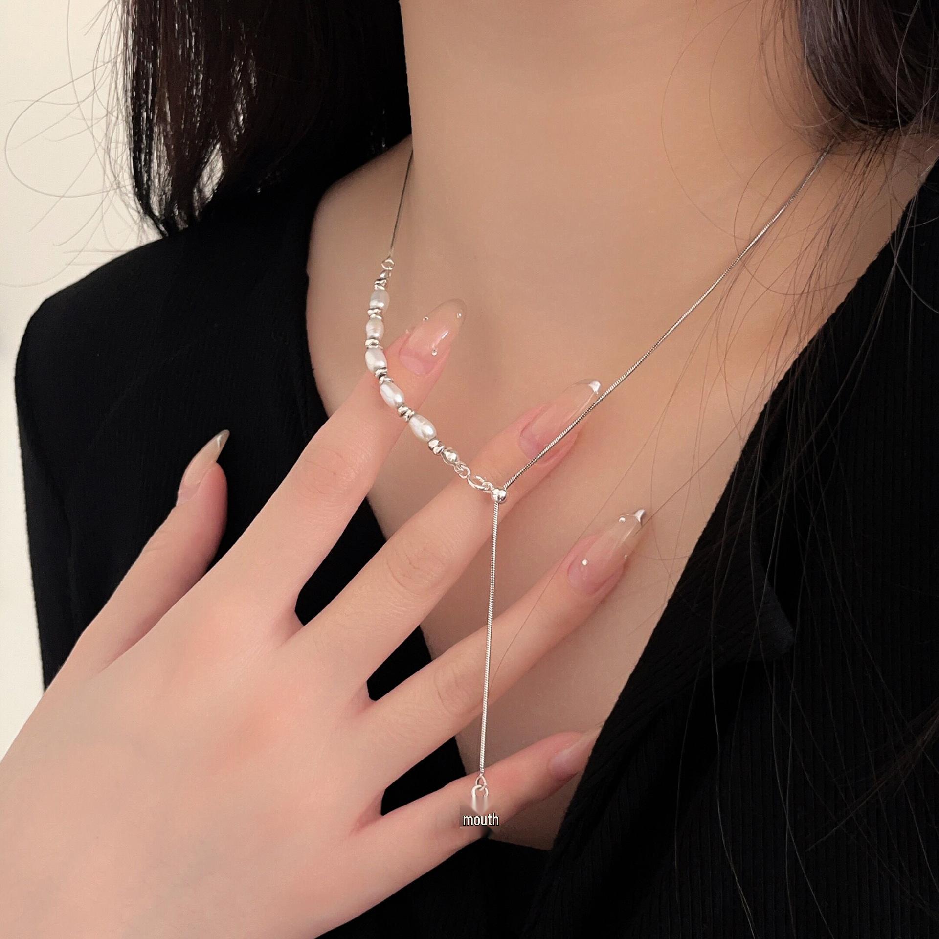 

2023 Yinruitai Luxe Pearl & Sterling Silver Clavicle Necklace 925 Silver
