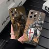 Crusades Knights Templar Soft Phone Case for iPhone 16 16E 17 Air 15 Pro Max 14 Plus 13 Mini 11 12 7 Black Cover Back Shell