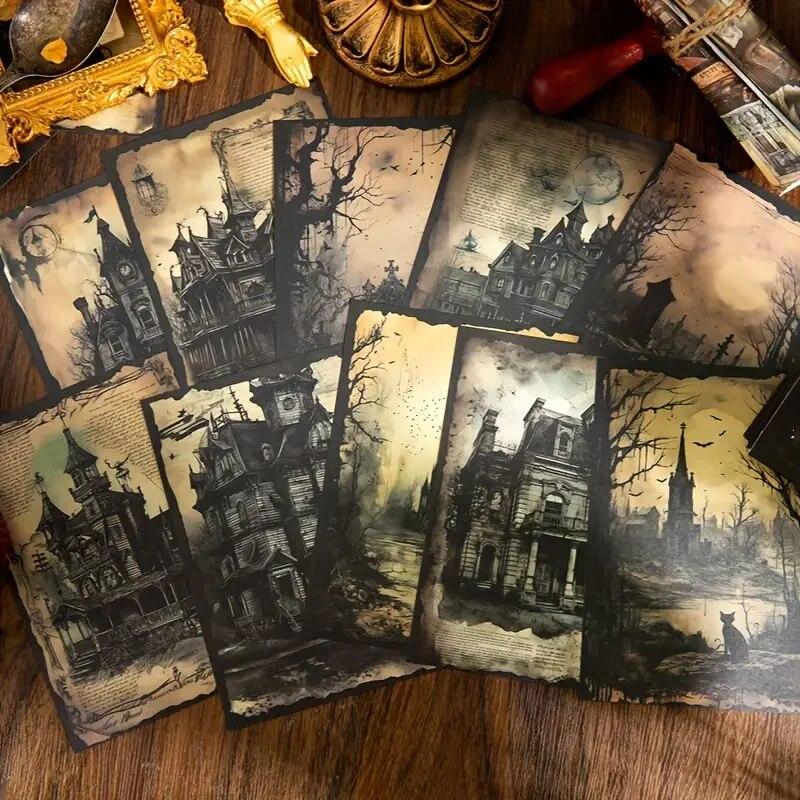 20pcs/book, Mysterious Attraction Series, Retro Butterfly Candle Journal DIY Decoration Material Paper