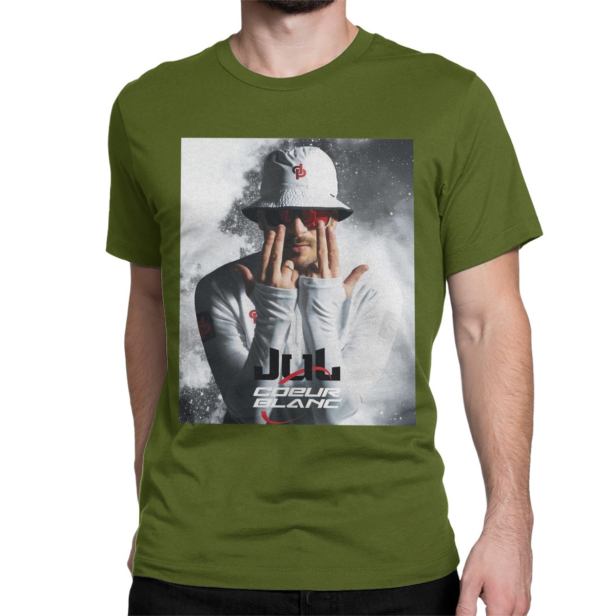 

Men Women s JUL WHITE HEART Rapper T Shirts JUL Cotton Clothing Vintage Short Sleeve Crew Neck Tees New Arrival T-Shirts 4XL