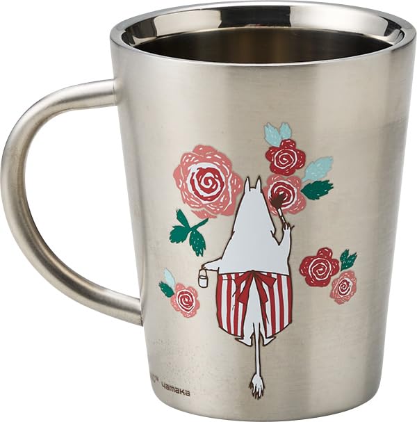 Moomin Stainless Steel Mug Gift Little Yamaka Made in Japan Double-Sided (350ml) Pink, Boxed, Moominmamma, My, Shoten, (Chemical), MM7803-856