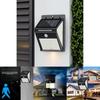 Solar Power Wall Lamp With 140led And Manual Switch For Outdoor Yard Garden Lighting