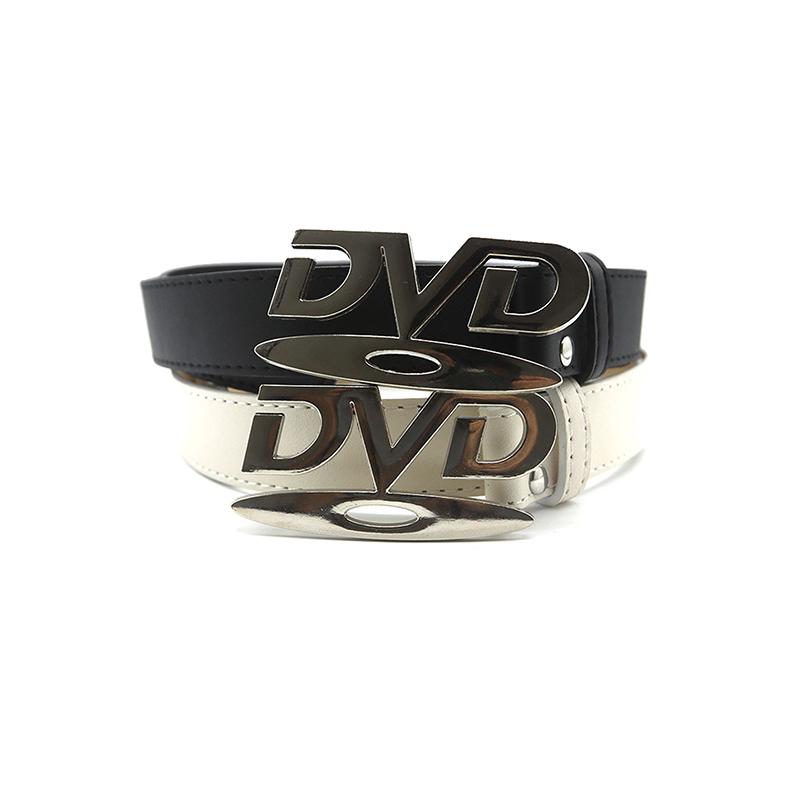 Design Nostalgico Dvd Cintura con Fibbia Inglese Decorazione da Donna Abbinabile con Cintura per Jeans Versatile Senso del Design Cintura di Nicchia