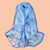 Floral Print Sunscreen Shawl Thin Shawl Silk Elegant Wrap Hijab  Summer
