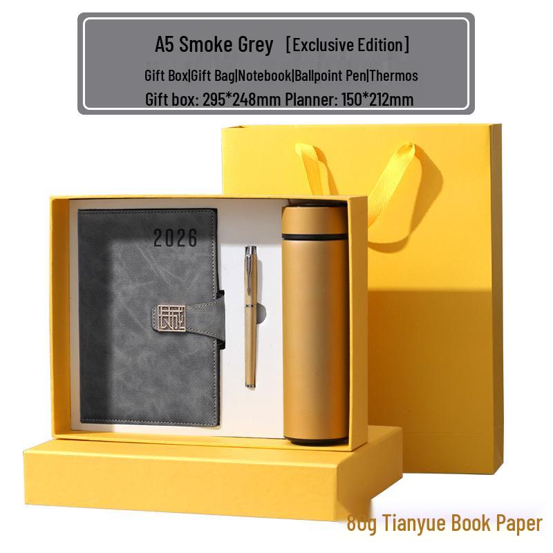 2026 Daily Planner & Business Notebook Set with Gift Box