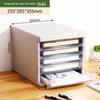 M&G 5-Drawer Desktop A4 File Cabinet with Index Labels