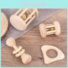 Wooden Baby Rattle Set With Sound Rescue For Early Childhood Learning And Development