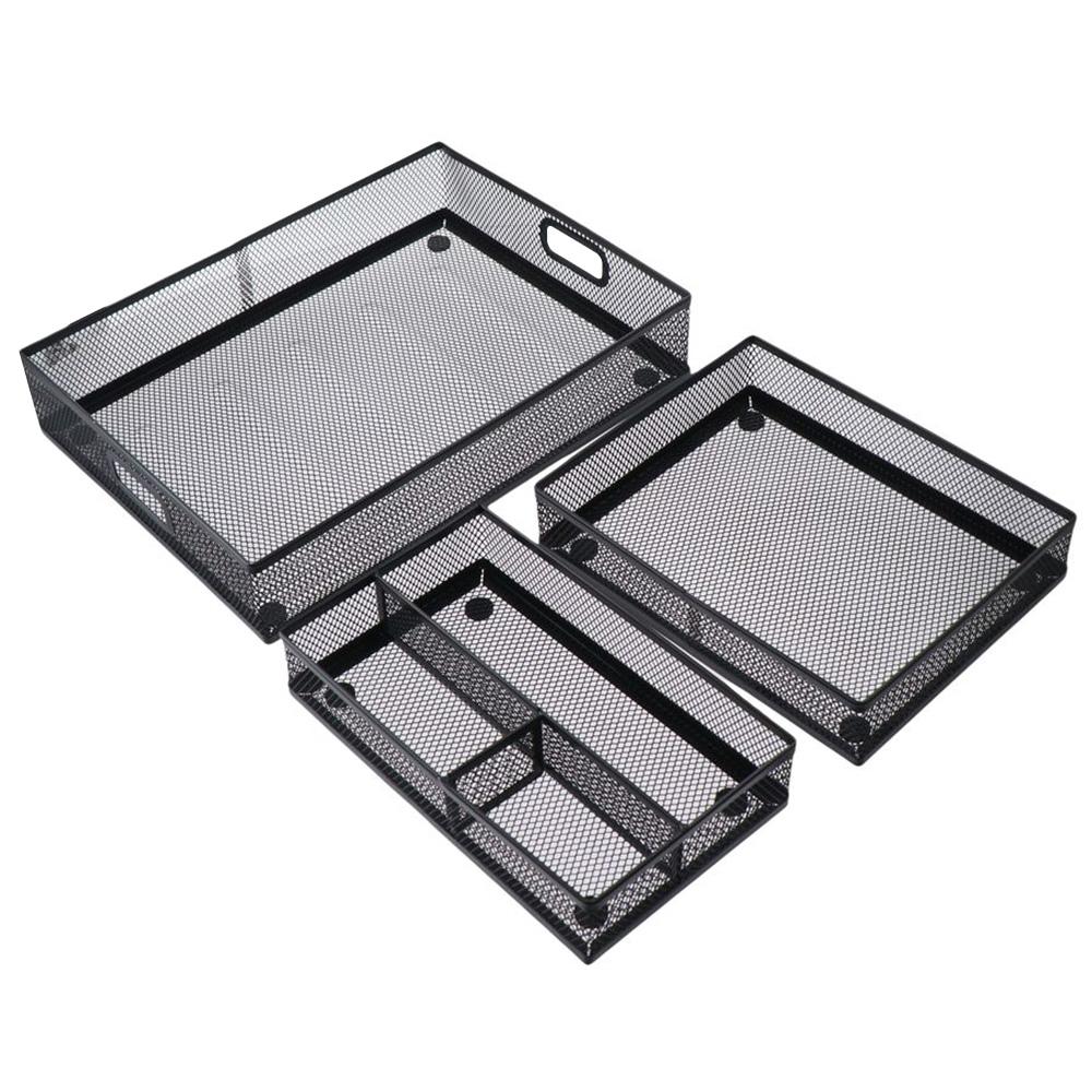 

Черный настольный органайзер, сетчатый органайзер для ручек и карандашей, несколько настольных лотков для офиса
